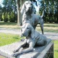Factory Supply outdoor bronze dog sculpture statue for garden decoration